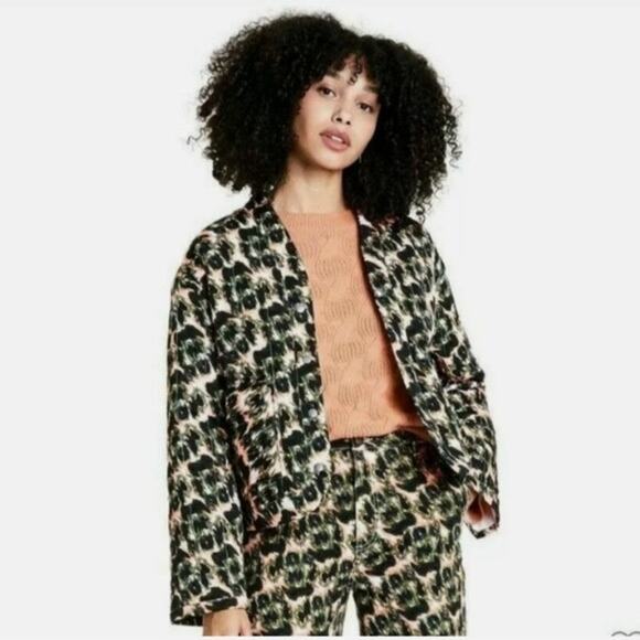 RACHEL COMEY x TARGET Animal‎ Print Cropped Quilted Jacket Black NWT Women's XXS - Picture 1 of 11